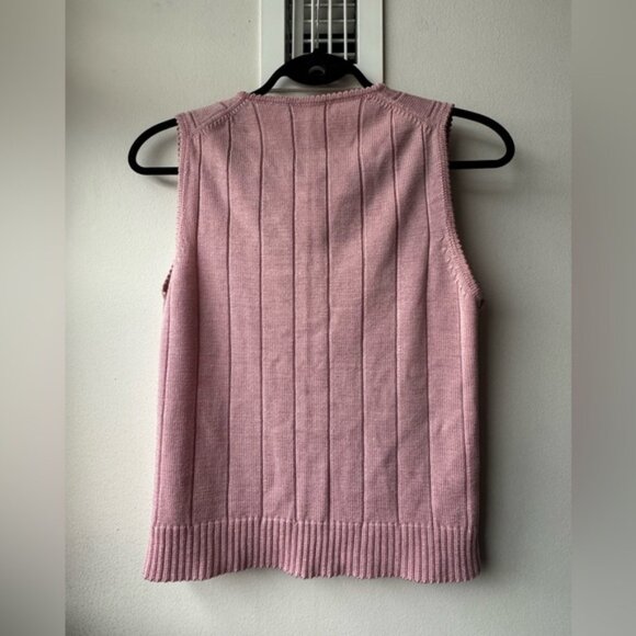 Pink Sleeveless Sweater Vest - Picture 3 of 5